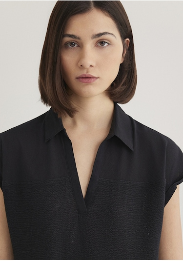 Mavi - Kısa Kollu Siyah Bluz 1210801-900