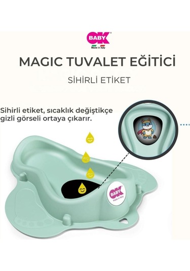 Ok Baby Magic Eğitici Tuvalet Gri