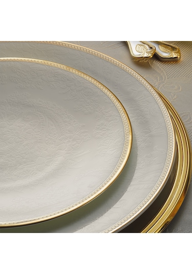 Evaliza Coupe Paisley Gold Yemek Takımı 60 Parça