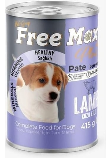 Free Max Kuzu Etli Yetişkin Köpek Konservesi 12 x 415 G