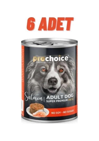 Pro Choice Somonlu Pate Konserve Yetişkin Köpek Maması 6 x 400 G