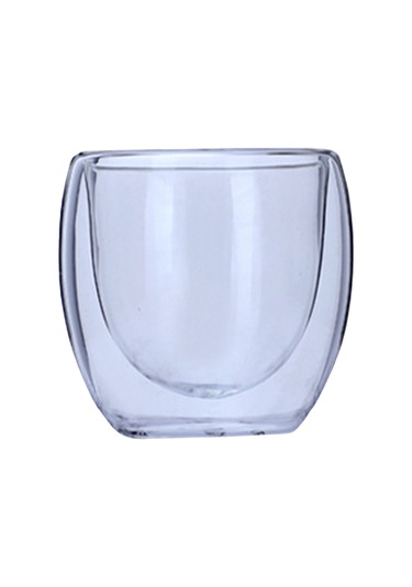 Neevoyu 80ml Isı Dayanıklı İki Katlı Cam Bardak - Soğuk Ve Sıcak İçecekler İçin Isı Yalıtımı, Şeffaf Tasarım Çok Renkli