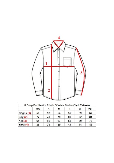 Krem 8 Drop Ekstra Uzun Kol Dar Kesim Micro Kumaş Kol Düğmeli Slim Fit Erkek Gömlek - 197-10 001