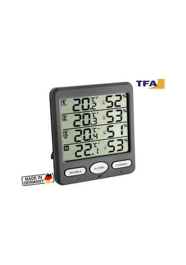 Tfa 30.3054.10 'Klima Monitor' Çoklu Ortam Sıcaklık Ve Nem Takip