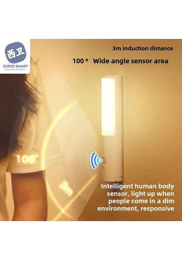 Yifomall Ev Ve Kamp İçin Akıllı İnsan Algılama Led Lambası - Beyaz Şarjlı, Üç Renkli Ve Sürekli Dimmable Fonksiyonlu El Feneri Diğer