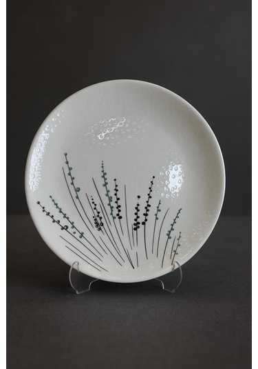 Seramık 6 Kısılık Pamuk Çiçeği 14 Parca Seramık Kahvaltı Takımı Beyaz