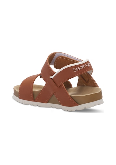 Slazenger  KERMIT Çocuk Cırt Cırtlı Taba Sandalet