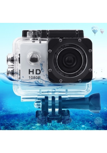 Full Hd 1080p 2.0 İnç Lcd Spor Kamerası Dv Su Geçirmez Kasalı, Generalplus 6624, 30 M Derinlik Su