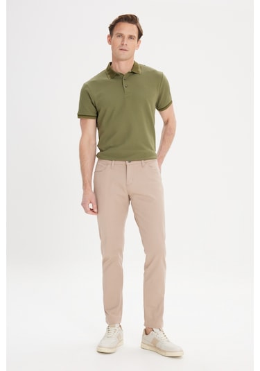 AC&Co / Altınyıldız Classics Slim Fit Dar Kesim Pamuklu Esnek Chino Erkek Pantolon Bej AC&Co / Altınyıldız Classics Slim Fit Dar Kesim Pamuklu Esnek Chino Erkek Pantolon Bej