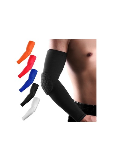 Flybuy Geniş Kullanım, 1 Adet Dirsek Kılıfı Kadınlar Erkekler İçin Kaymaz Dirsek Destek Dirsek Pedi Basketbol Voleybol Futbol Bisiklet Koşu İçin Koruyucu Siyah Siyah