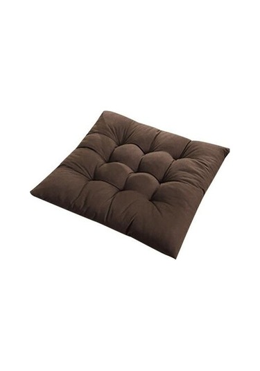 Novahub Ev İçin Sandalye Minderi Düz Renk Anti Patinaj Aşınmaya Dayanıklı Nefes Alabilir Kaymaz Yastık Kahve Kahve