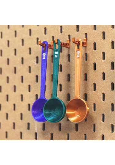 Plastik Kahve Kaşığı 10g Ölçekli 3 Adet Çok Renkli