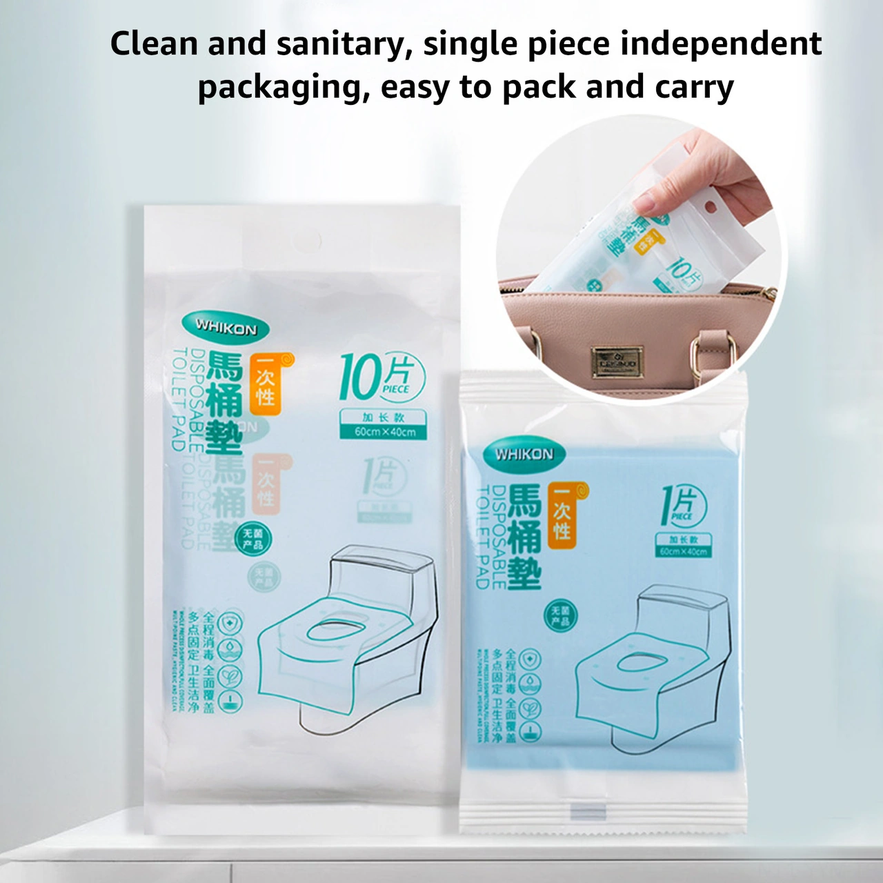 Geeksen Seyahat İçin Tek Kullanımlık Tuvalet Döşemi - Kadınlar Ve Gebeler İçin Su Geçirmez 46x40cm 10 Adet Paket - Ev Ve Seyahat Kullanıma Uygun Kolay Kullanim Diğer