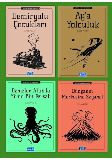 Ortaokul 5.ve 6.sınıflar İçin Dünya Çocuk Klasikleri Seti 4 Kitap