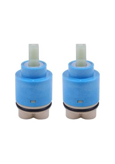 Ulzyvf 2x Mavi Fildişi Plastik 35mm Musluk Musluk Kartuşu, Güçlü Tüketiciler İçin