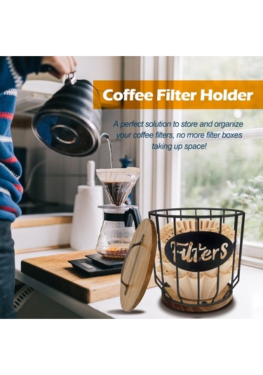 Kahve Kapsülü Filtre Depolama Sepeti Ev Mutfak Süslemeleri, Size:c Black No Lid Şeffaf