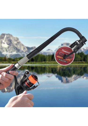 Elmpaly Siyah No Twist Line Spooler Döner Makara Yemleme Makarası Ve Trolling Makarası İçin Misina Sarıcı