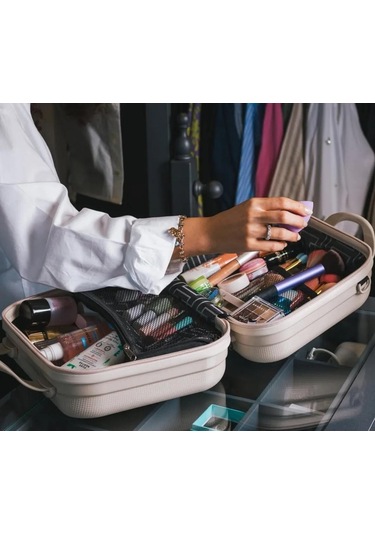 Mini Valiz Çanta Seyahat Çantası Kişisel Bakım Çantası Antrasit