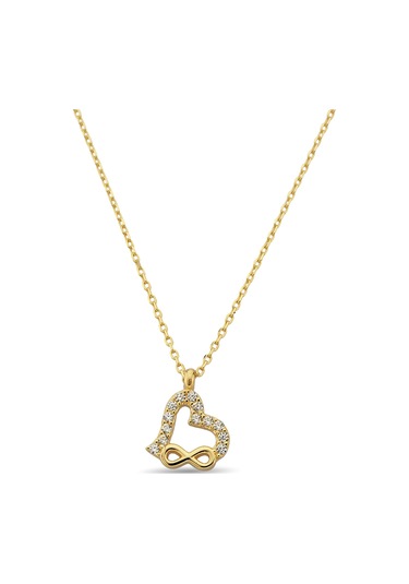 Çgkmücevherat Kalp Sonsuzluk Altın Kolye