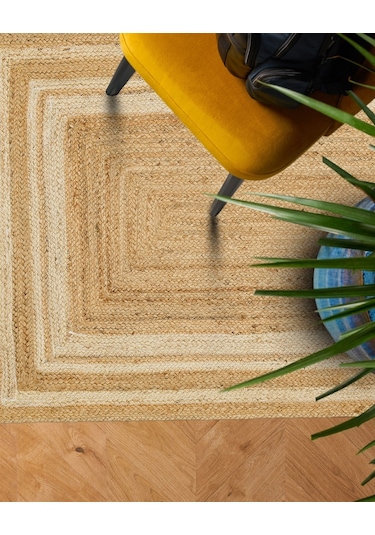 Eko Halı Echo Ech 10 Natural Whıte Xw El Dokuma Naturel Jüt Hasır Halı - 170X240