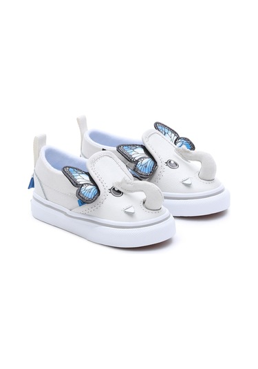 Vans Slip-on V Elephantastic Beyaz Kız Çocuk Spor Ayakkabı Gri