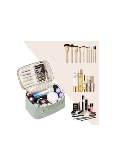 Reedark Büyük Kapasiteli Yeşil Seyahat Kozmetik Çantası - Pratik Ve Dayanıklı