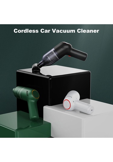 Geeksen Araç Ve Ev İçin Kullanıma Uygun El Tipi Süper Güçlü 120w 8000mbar Süctionlu Kablosuz Mini Vakum Temizleyici