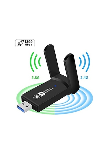 AC1200 Mbps Dual Band USB 3.0 Adaptör Kablosuz Wi-Fi Alıcı