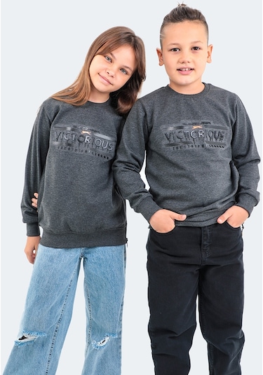 Slazenger DUNA IN Çocuk  Koyu Gri Sweatshirt