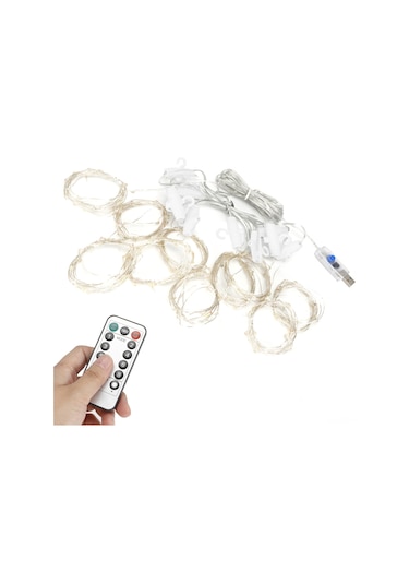 Lemestar 280 Led Renkli Bakır Tel Işıklı Perde, 8 Aydınlatma Modu, Usb Ve Uzaktan Kumanda Kontrolü, Ev Dekorasyon Işıklı Sürekli, Odalar Ve Noel Ağaçları İçin Kumanda Pil Dahil Diğer