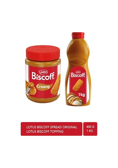 Biscoff Creamy Sürülebilir Krem 400 G + Biscoff Topping Sos 1 Kg Avantaj Seti