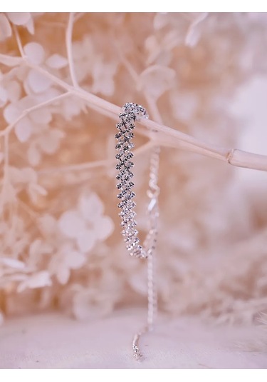 Reva Ayarlanabilir Taşlı Ayak Bilekliği 151417702 Gri