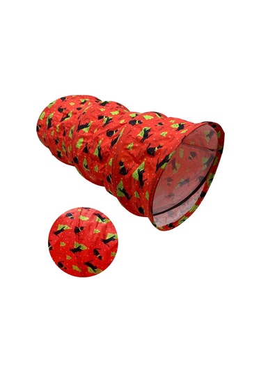 Miyav Katlanabilir Desenli Kedi Oyun Tüneli 60 CM