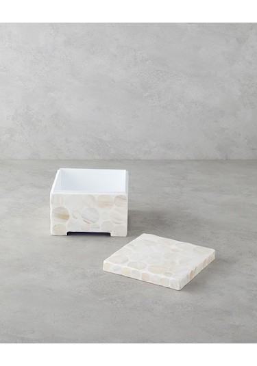 English Home Aline Dekoratif Kutu 17x17x13 Cm Krem