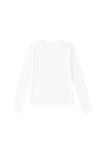 Par Lingerie Uzun Kol Bisiklet Yaka Body Beyaz