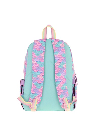 Kaukko Kids Üç Gözlü Kız Çocuk Okul Sırt Çantası Denizkızı Nakışlı Ve Baskılı - L5225 Pembe - Yeşil