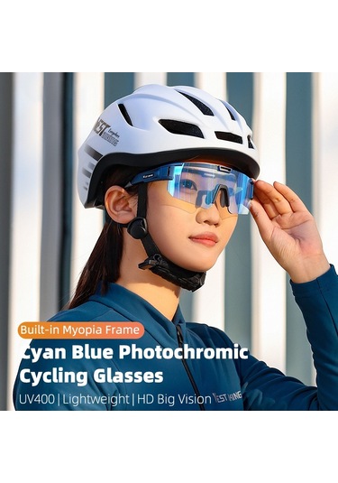 West Bıkıng Yp0703163 Dış Mekan Bisiklet Gözlükleri Uv400 Fotokromik Güneş Gözlüğü - Koyu Mor