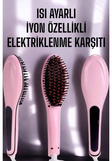 Saç Düzleştirici Tarak Isı Ayarlı Yıpranma Önleyici Düzleştirici Fön Tarak