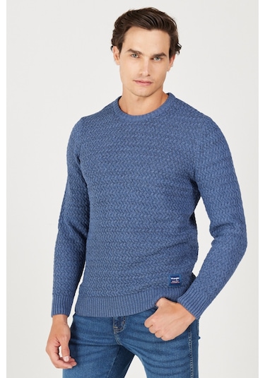 Wrangler Erkek Kazak W232580410 Lacivert