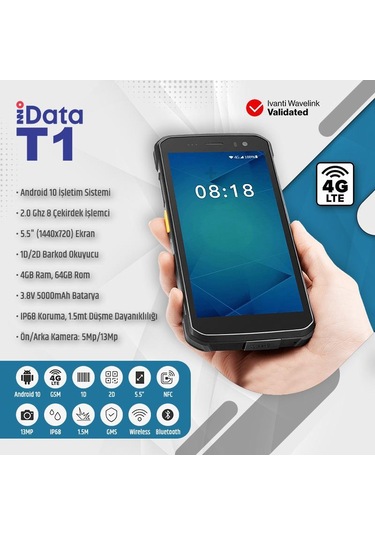 iData T1 Android El Terminali (GSM)
