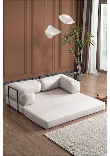 Line Aktivite Koltuğu Çok Amaçlı Koltuk Yatak Krem Krem