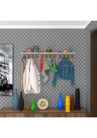 Kenzlife Elbise Askılığı Karayemiş3 Crd 26 114 12 Vestiyer Portmanto Askı Askılık 12 Adet Askı Ahşap