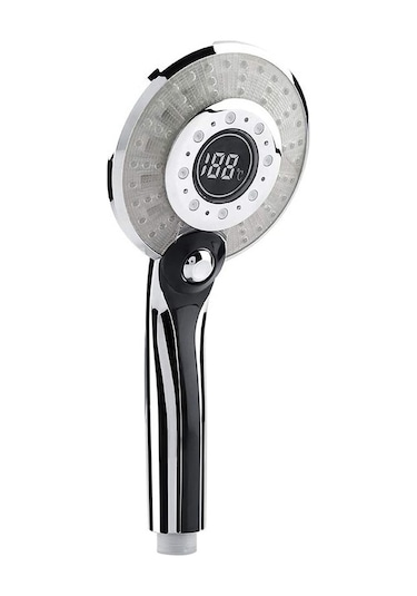 Led Dijital Ekran Duş Başlığı Banyo Tapware Üç Renkli Sıcaklık Kontrolü Duş Püskürtücü