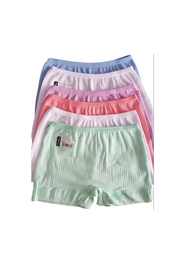 Tutku 0853 Kız Çocuk Pandora Şort 6'lı Paket Kombin Çok Renkli