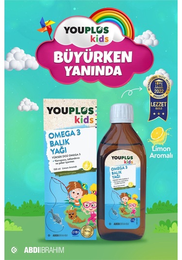 Youplus Kids Omega 3 150 Ml Balık Yağı
