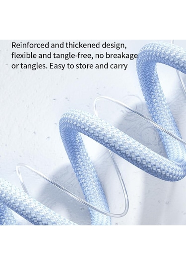 Wk Wdc-70 65w Tip-c Tip-c Telefon Lanyard Veri Kablosu, Uzunluğu: 1.6m Mavi