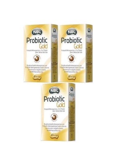 3 Adet Nbl Probiotic Gold 20 Saşe Gıda Takviyesi
