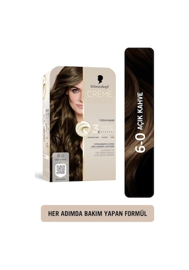 Schwarzkopf Creme Supreme Saç Boyası Açık Kahve 6-0