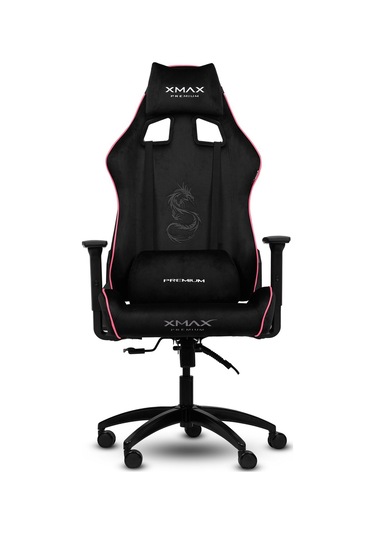 Rio Pus Balerion Terletmez Kadife Kumaş Siyah Gaming Oyuncu Koltuğu -14 Siyah