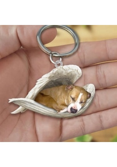 Hfambition Köpek Desenli Akrilik Anahtar Zinciri - Çift Taraflı Uv Baskılı, Ev Ve Araba Kullanıma Uygun, Dayanıklı Ve Pratik Diğer